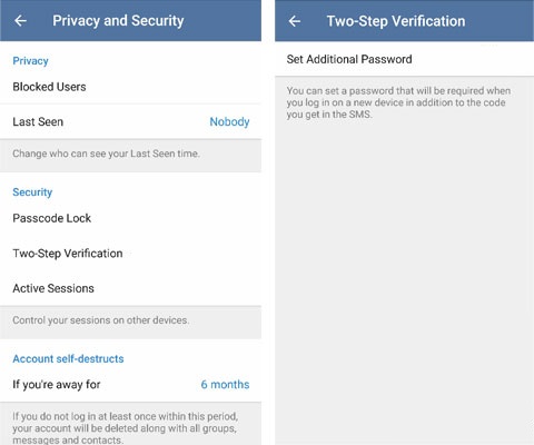 محافظت از اطلاعات شخصی در تلگرام